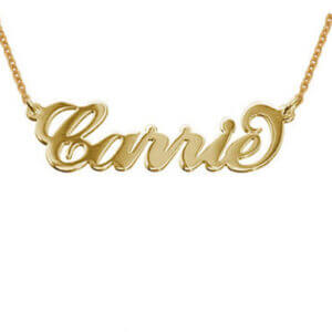 Classic Script Name Necklace 14 kt Gold