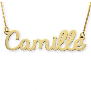 Cursive Name Necklace 14 kt Gold