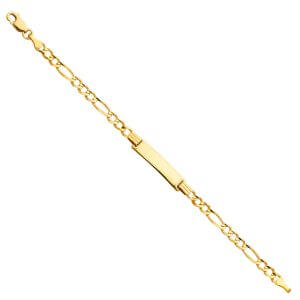 14KY 100 Figaro 3+1 Baby ID Bracelet