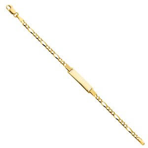 14KY 080 Figaro 3+1 Baby ID Bracelet