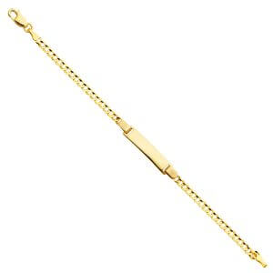 14KY 080 Cuban Baby ID Bracelet