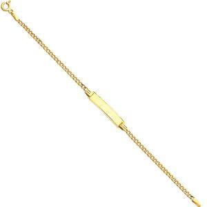 14KY 060 Hollow Cuban Baby ID Bracelet