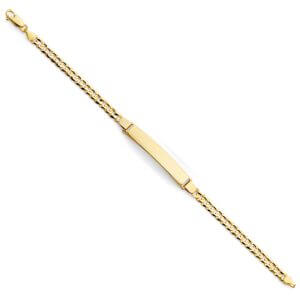 14KY 120 Cuban ID Bracelet