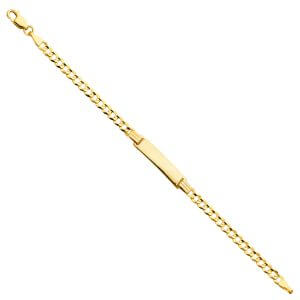 14KY Cuban 100 Baby ID Bracelet