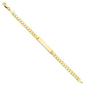 14K Cuban 120 WP Baby ID Bracelet