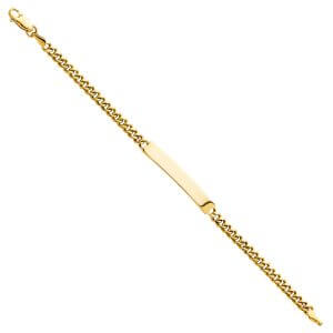 14KY Cuban Plain Junior ID Bracelet