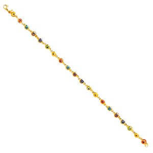 14KY Mixed Color Evil Eye Bracelet