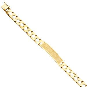 14KY Cuban Link Frame ID Bracelet