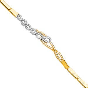 14KY Fancy CZ Bracelet / Set