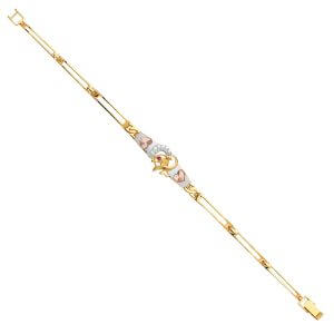 14K 3C Dolphine Bracelet