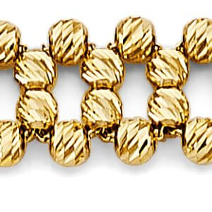 14KY Fancy DC Ball Bracelet