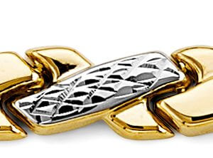 14K 2T Center Stampato Bracelet