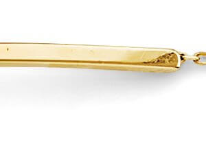 14K 2T Center Thin Bar Bracelet