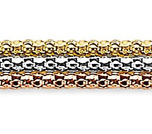 14K 3C 3 Line Bracelet