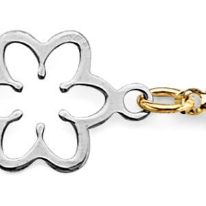 14K 2T Flower Bracelet