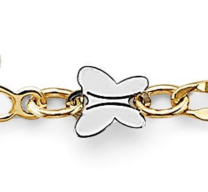 14K 2T Butterfly Bracelet