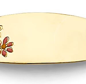 14KY Flower Baby ID Bracelet