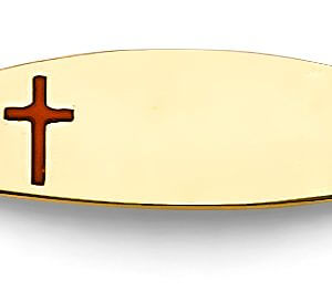 14KY Cross Baby ID Bracelet