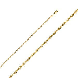 14KY 2.5mm Rope Chain