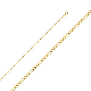 14KY 1.9mm Hollow Figaro 3+1 Chain