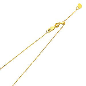 14KY 0.9mm Adjustable Tiny DC Cable Chain - 20"