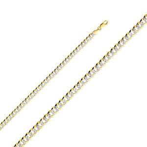 14KY 6.9mm Cuban WP Chain