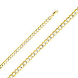 14KY 7mm Cuban WP Chain