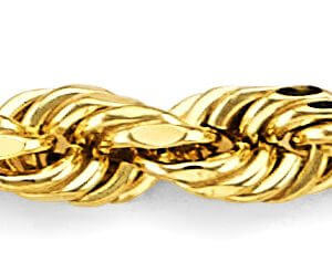 14KY 4mm Hollow Figaro Rope Chain