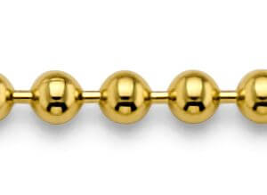 14KY 2.5mm Plain Ball Chain