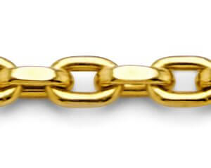 14KY 2.7mm Hollow Flated Rolo Chain