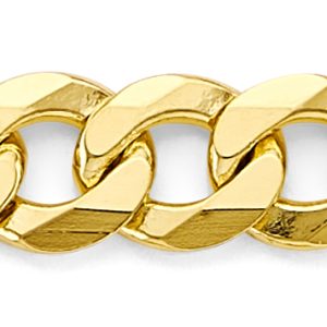 14KY 8mm Solid Bevelled Curb Chain