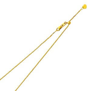 14KY 0.9mm Adjustable Box Chain
