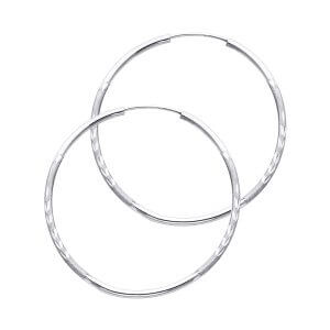 14KW 1.5mm Budded DC Endless Hoop Earrings (28mm)