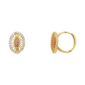 14KY Guadalupe Huggies Earrings (ER311)