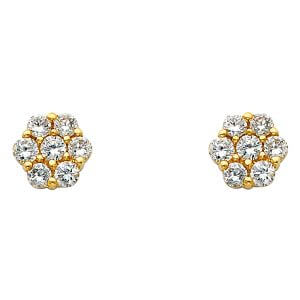 14KY CZ Earrings (ER322)