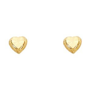 14KY Small Heart Post Earrings
