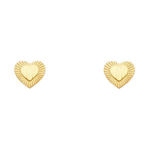 14KY Small Heart Post Earrings
