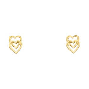 14KY Small Heart Post Earrings