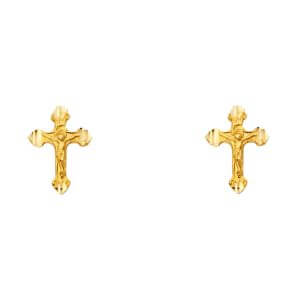 14KY Small Cross Post Earrings