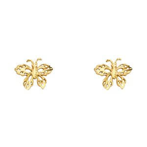 14KY Small Butterfly Post Earrings