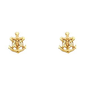 14KY Small Anchor Post Earrings