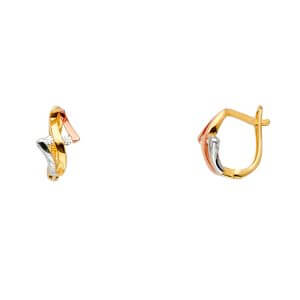 14K 3C Fancy CZ Earrings