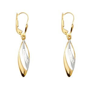 14K 3C Fancy Dangling Earrings