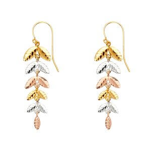 14K 3C Dangling Earrings