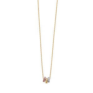 14K 3C Light Hanging Necklace (NK72)