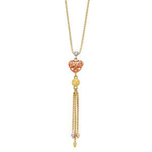 14K 3C Light Hanging Necklace (NK76)