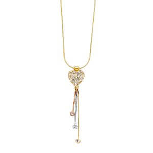 14K 3C Light Hanging Necklace (NK77)
