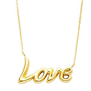 14KY Love Necklace