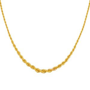 14KY Gradated Hollow Rope Necklace
