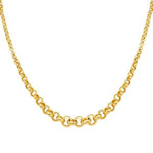 14KY Fancy Gradated Hollow Necklace